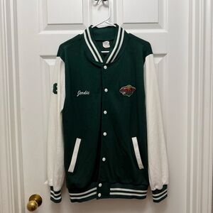 Green and White Varsity Jacket